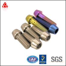 custom high quality blue anodized titanium bolt